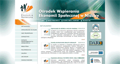 Desktop Screenshot of ekonomiaspoleczna.nida.pl