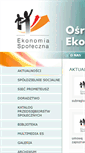 Mobile Screenshot of ekonomiaspoleczna.nida.pl
